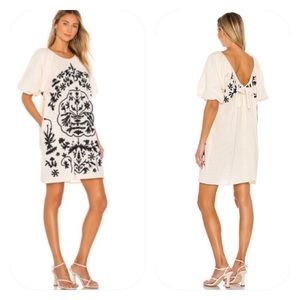 Free People Fiona Embroidered Mini Dress